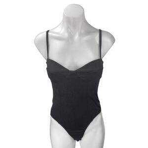 Princess Polly Black Sleeveless Corset Bustier Cami Tank Bodysuit Top Size 2